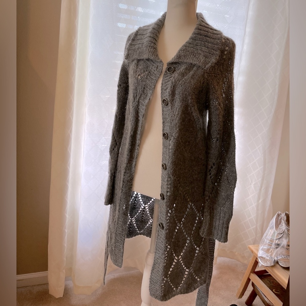 Olsen Europe grey long cardigan, size s